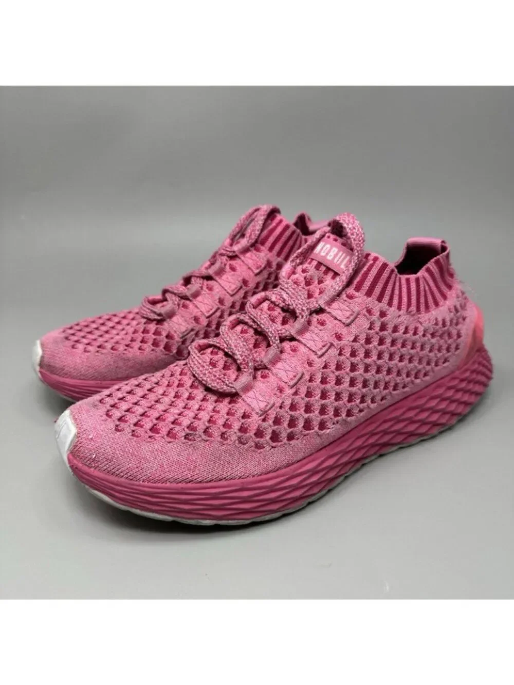 NOBULL Allday Knit Shoes Women’s Size US 7.5 Pink Fuchsia Athletic Sneakers